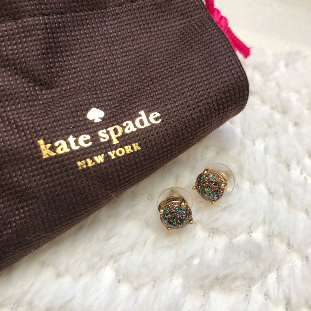 Kate Spade glitter stud earrings